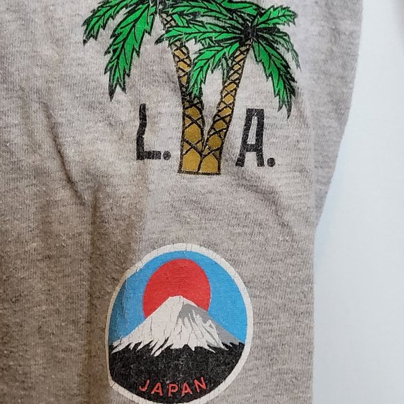 Vintage Stussy World Long Sleeves Size Large Flag Design Front and Back Gray - Picture 5 of 15